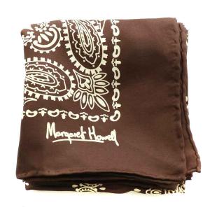 MARGARET HOWELL ポケットチーフ スカーフ 茶 ブラウン ベージュ