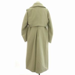 Ameri VINTAGE 22AW UNDRESSED UND VEST SET WOOL COAT ノーカラーコート ウール ベストセット ロング