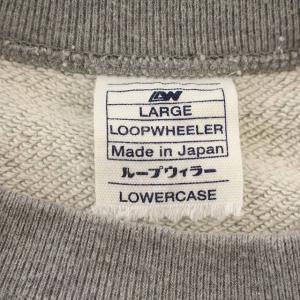 LOOPWHEELER LOWERCASE スウェット ロゴ刺繍 トレーナー 長袖 L グレー
