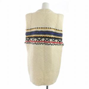 ISABEL MARANT ETOILE 22AW GRESLEY-KNITTED GIL ベスト チュニック モックネック プルオーバー 柄 ウール 36 S アイボリー
