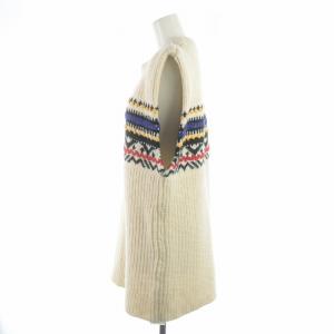 ISABEL MARANT ETOILE 22AW GRESLEY-KNITTED GIL ベスト チュニック モックネック プルオーバー 柄 ウール 36 S アイボリー
