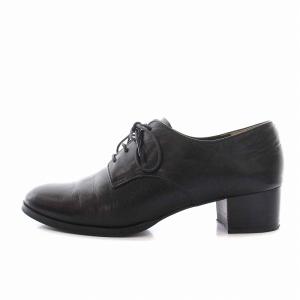 MARGARET HOWELL idea フラットシューズ ドレスシューズ レースアップ レザー 23cm 黒 ブラック