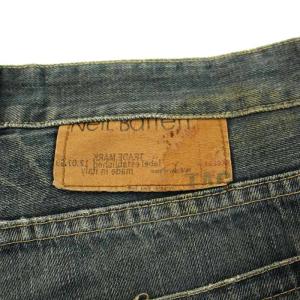 Neil Barrett デニムパンツ ジーンズ ジップフライ カットオフ USED加工 W32 M インディゴ