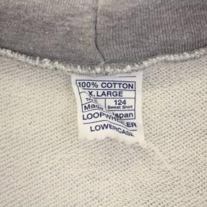 LOOPWHEELER LOWERCASE ライトウラケジップフーディー パーカー ジャケット ジップアップ XL グレー