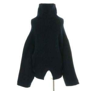 TOGA PULLA ニット セーター 長袖 タートルネック ハイネック ウール 36 S 紺 ネイビー