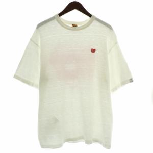 HUMAN MADE Tシャツ カットソー ロゴ コットン ワッペン プリント ハート 半袖 XL 白 ホワイト