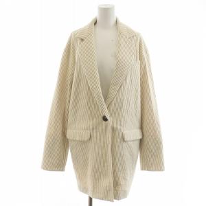 Ameri VINTAGE 22AW 太畝コーデュロイテーラードジャケット WIDE COLOR CORDUROY セットアップ 上下 パンツ M オフホワイト