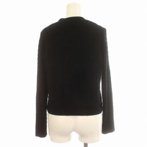 PAULE KA カーディガン ニット ウール カシミヤ混 ビジュー ラインストーン S 黒 ブラック