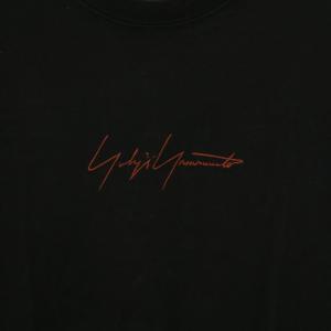 Yohji Yamamoto POUR HOMME ニューエラ NEW ERA Tシャツ ロンT クルーネック 長袖 ロゴ刺繍 M 黒 ブラック 茶 ブラウン
