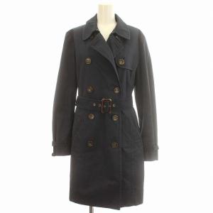 Max Mara トレンチコート スプリングコート コットン 44 M ネイビー 紺