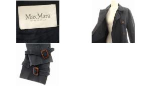 Max Mara トレンチコート スプリングコート コットン 44 M ネイビー 紺