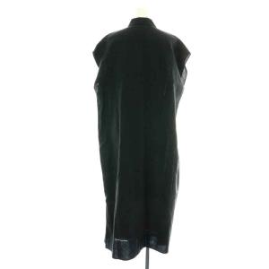 GALERIE VIE 23SS フレンチリネンシャツワンピース ロング マキシ 半袖 麻 F 黒 ブラック 23-06-31-06331