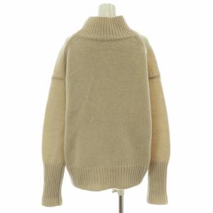 GALERIE VIE 21AW ニット セーター ボトルネック ハイネック テールカット ウール 長袖 S ベージュ 23021402109
