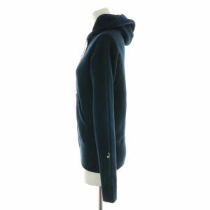 DRESSTERIOR ジップアップパーカー スウェット ロゴ ワンポイント 刺繍 裏起毛 長袖 1 S 紺 ネイビー 085-11301