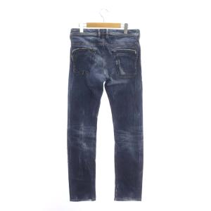 DIESEL POIAK デニムパンツ ジーンズ ダメージウォッシュ加工 ボタンフライ コットン混 W30 L32 インディゴ