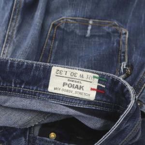 DIESEL POIAK デニムパンツ ジーンズ ダメージウォッシュ加工 ボタンフライ コットン混 W30 L32 インディゴ