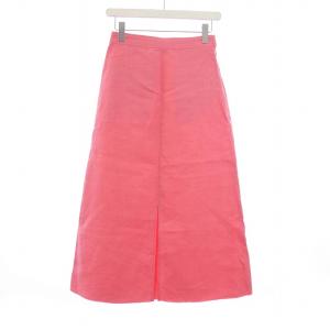 21SS スリットデザイン ロングスカート カットオフ リネン 麻 XS ピンク 3310500013