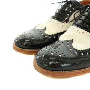 Church's BURWOOD オックスフォードシューズ ウイングチップ レザー 24.5cm ブラック