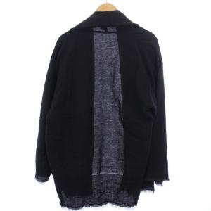 COMOLI 20SS R01-01013 ストールジャケット カシミヤ F ブラック