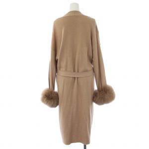 Diagram GRACE CONTINENTAL 17AW FOXファー付ロングカーディガン 長袖 ニット ウエストリボン ナイロン ウール 36 S ベージュ 37353170