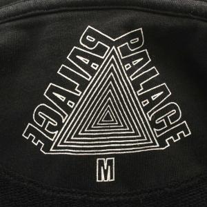 PALACE スウェット パーカー ジップアップ M 黒 ブラック