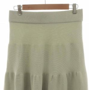 ADORE 22AW ダブルニットスカート フレアスカート ミモレ ロング 38 M パステルグリーン 531-3172212