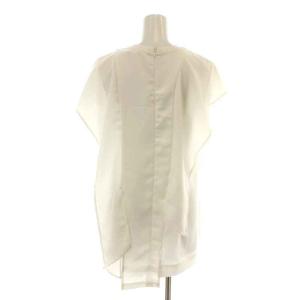 UN3D. 22SS ブラウス フレンチスリーブ フレアスリーブ スリット F 白 ホワイト