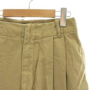 Plage 23AW チノ Chinos パンツ ワイド ジップフライ タック ダメージ加工 USED加工 38 M ベージュ 23030922100030