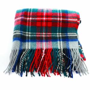 BEAUTY&YOUTH UNITED ARROWS CASHMERE マフラー ストール 大判 チェック フリンジ カシミヤ 緑 グリーン 赤 レッド