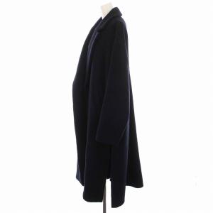 ENFOLD 18AW ダブルビーバースリットコート ロング チェスターコート アウター 38 M 紺 ネイビー 300BA230-1640