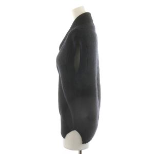 MHL. 23AW VIRGIN WOOL ニットベスト 2 M 黒 ブラック 595-3261500