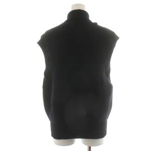 MHL. 23AW VIRGIN WOOL ニットベスト 2 M 黒 ブラック 595-3261500