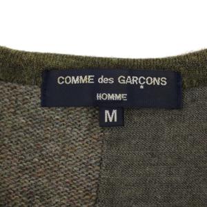 COMME des GARCONS HOMME AD2004 04AW ニット セーター 長袖 Vネック ウール ナイロン M カーキ HN-T033