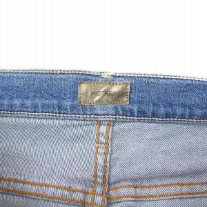 MOTHER THE INSIDER CROP STEP FRAY デニムパンツ ジーンズ フリンジ カットオフ W28 青 ブルー