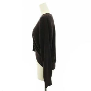 Grace Class 22SS ショートVネックカーディガン ニット 36 S 茶 ブラウン 0222253001