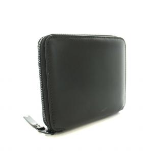 COMME des GARCONS 財布 二つ折り 小銭入れ ラウンドファスナー レザー 黒 ブラック