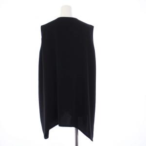 ENFOLD 19AW アシンメトリー ノースリーブカットソー Vネック 38 M 黒 ブラック