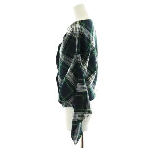 MADISONBLUE 23AW DRAPED BOAT NECK PO TARTAN ジャケット ウール S グリーン