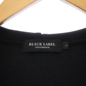 BLACK LABEL CRESTBRIDGE パーカー ジャケット ジップアップ ロゴ L 黒 ブラック 51P02-709-09