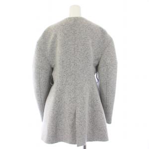 AKIRANAKA 22AW ノーカラーコート ミドル丈 ウール 2 グレー AW2212-GY