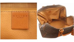 CELINE ヴィンテージ ボストンバッグ マカダム ブラウン