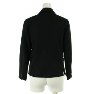 agnes b. シングルスーツ セットアップ 上下 ジャケット 総裏地 テーパードパンツ スラックス ジップフライ ウール 36 S 黒 ブラック