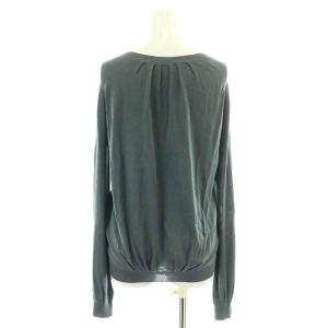 Drawer ニットカーディガン 長袖 クルーネック 絹 シルク 1 S グレー