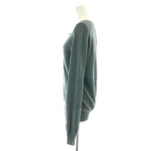 Drawer ニットカーディガン 長袖 クルーネック 絹 シルク 1 S グレー