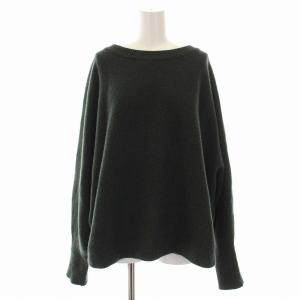 23AW ドルマンロングリブニット セーター ウール 長袖 緑 グリーン