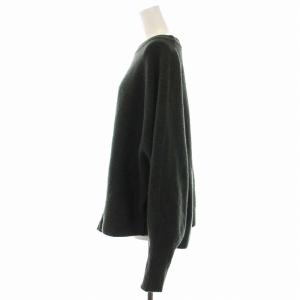 Spick&Span 23AW ドルマンロングリブニット セーター ウール 長袖 緑 グリーン
