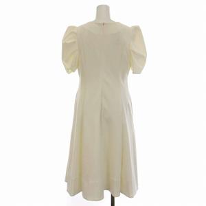 CELFORD 21SS フィット＆フレアポンチワンピース ロング 半袖 38 M オフホワイト 白 CWCO212029