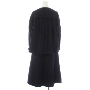 Drawer 22SS スーツ セットアップ フリンジ ノーカラージャケット スカート 36 ネイビー