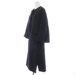 Drawer 22SS スーツ セットアップ フリンジ ノーカラージャケット スカート 36 ネイビー