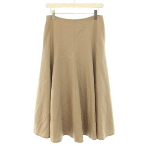 Deuxieme Classe 23AW エンゲイジング Engaging スカート ロング ミモレ フレア ウール 38 M ベージュ